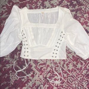 Free people size small white corset top